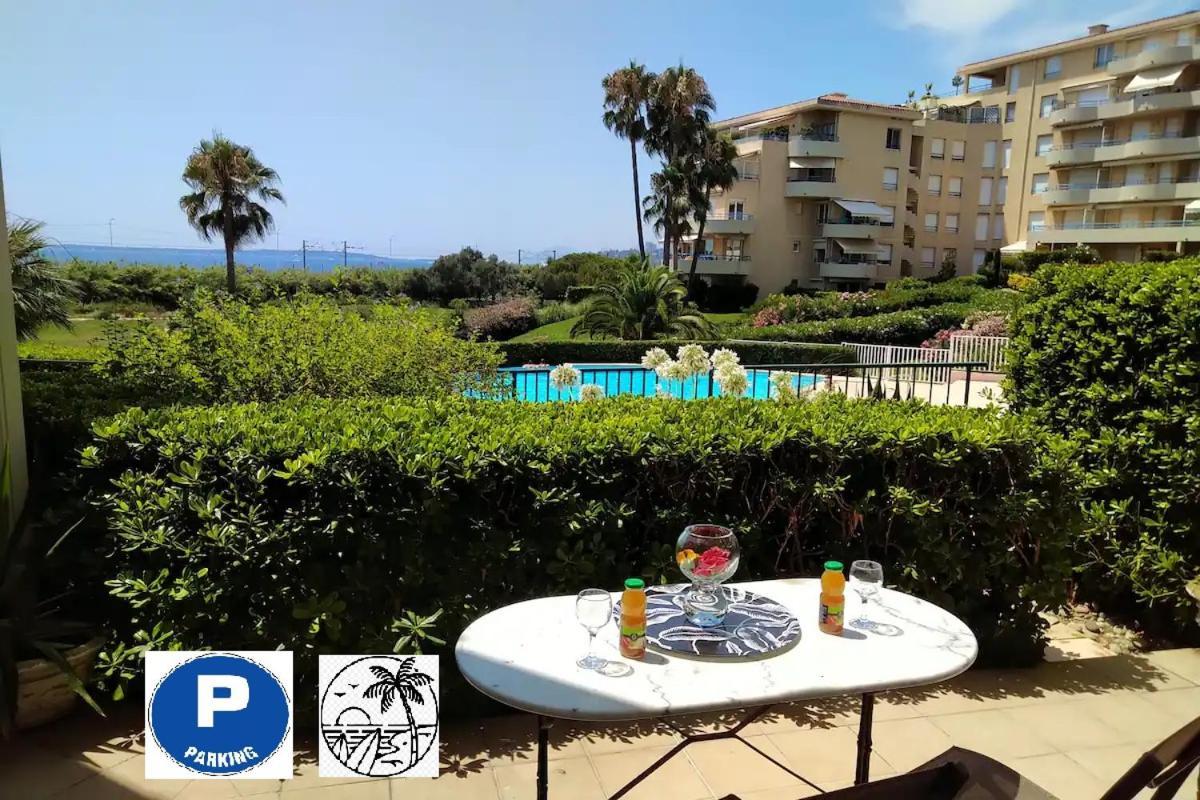 Antibes T2 Vue Mer 48M2 Terrasse Parking Piscine Plage Leilighet Eksteriør bilde